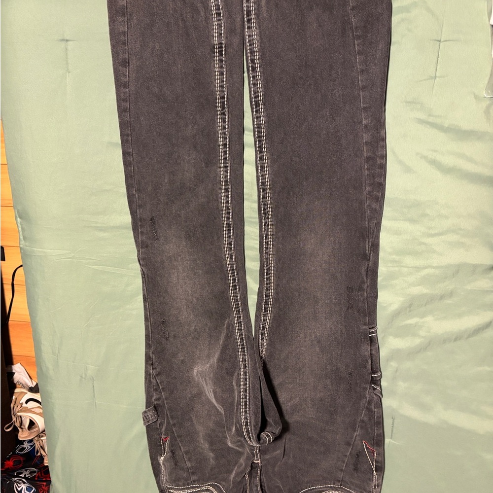 Dark Gray Denim Jeans